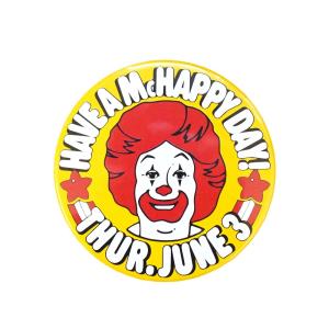 缶バッチ McDonald's キャラクター 4個セット / 缶バッジ 直径3cm