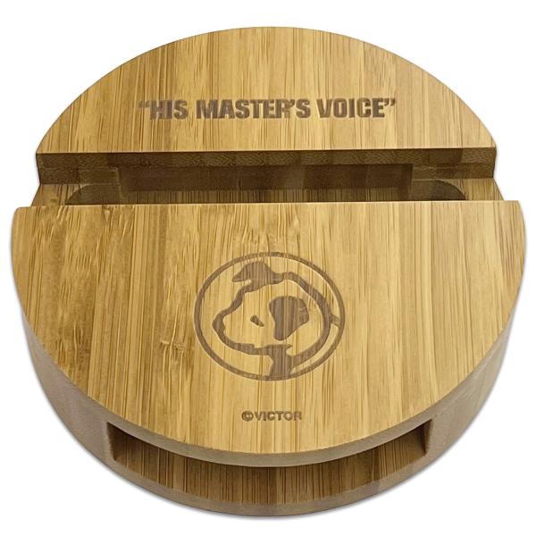 ビクター ニッパー 円形 スマホ スタンド スピーカー ナチュラル VICTOR NIPPER アメ...