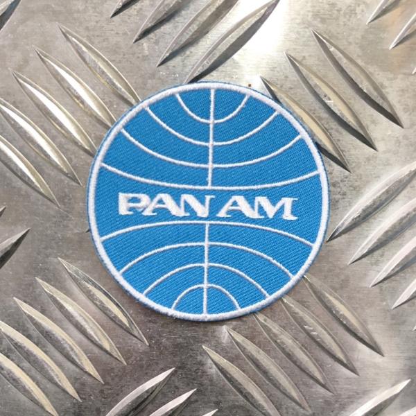 PANAM パンナム ワッペン パンアメリカン航空 A サークル ブルー アメリカン雑貨