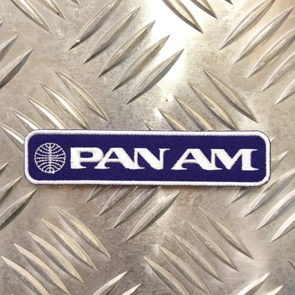 PANAM パンナム ワッペン パンアメリカン航空 B スクエア ネイビー アメリカン雑貨
