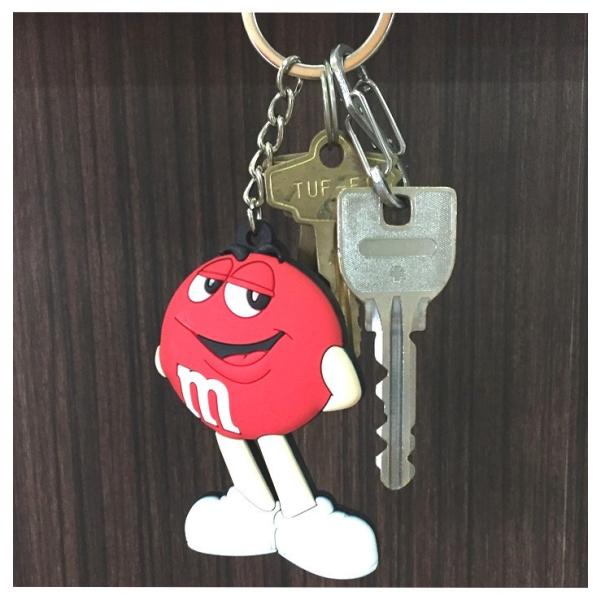 m&amp;m's エムアンドエムズ ラバーキーホルダー レッド 赤 アメリカン雑貨