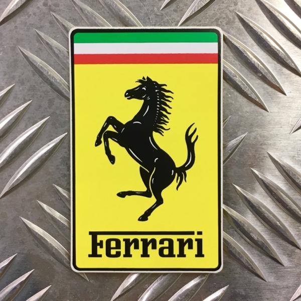 フェラーリ Ferrari オフィシャル ステッカー 正規品 長方形 M アメリカン雑貨