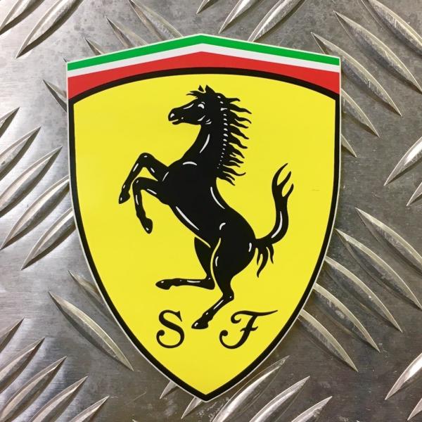 フェラーリ Ferrari オフィシャル ステッカー 正規品 シールド M 盾 アメリカン雑貨