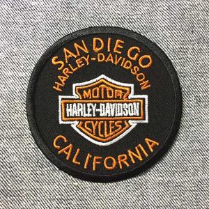 ワッペン HARLEY DAVIDSON SANDIEGO ハーレー ダビッドソン サンディエゴ ラウンド BKベース #401