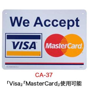 プラスチック 看板 CA-37 Visa MasterCard 使用可能 サインボード アメリカン雑貨 アメ雑｜choppers