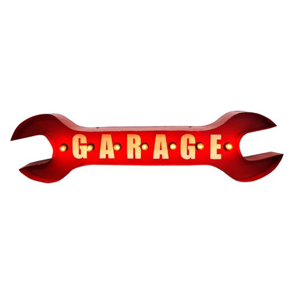 ブリキ 電飾看板 ガレージ サイン レッド GARAGE SIGN サインライト 看板 アメリカン雑...