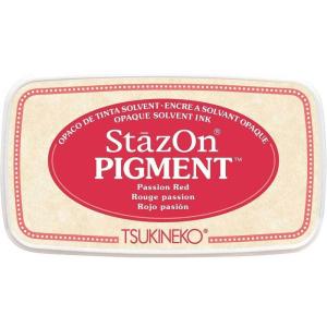 ステイズオン ピグメント ステンシル スタンプ専用インク レッド パッションレッド ステンシルスタン...