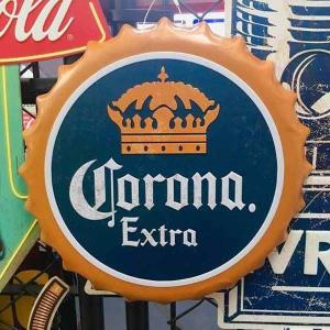 コロナ ボトルキャップ サイン Corona Extra 立体 ブリキ 看板 アメリカン雑貨 アメ雑｜choppers