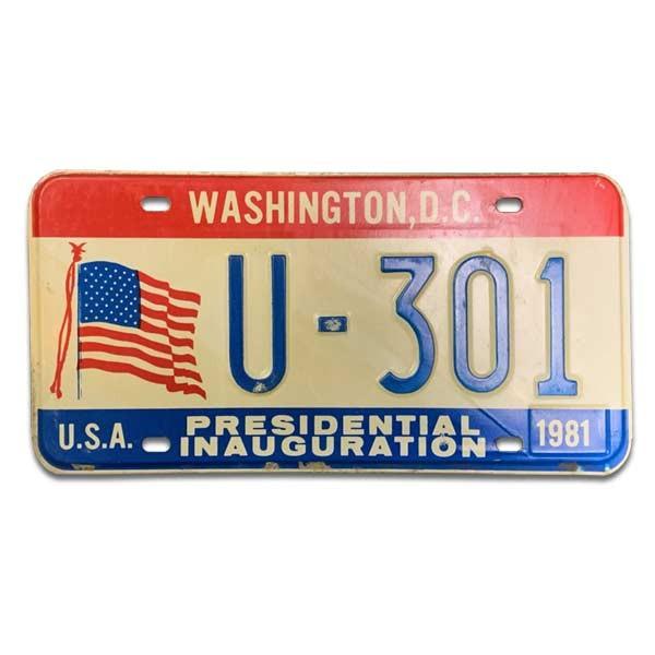 貴重 ナンバープレート ワシントンDC U-301 WASHINGTON,D.C. presiden...
