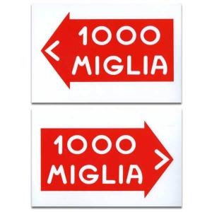 ミッレミリア ステッカー 2枚セット 1000MIGLIA Mille Miglia ロゴ クラシックカー レース