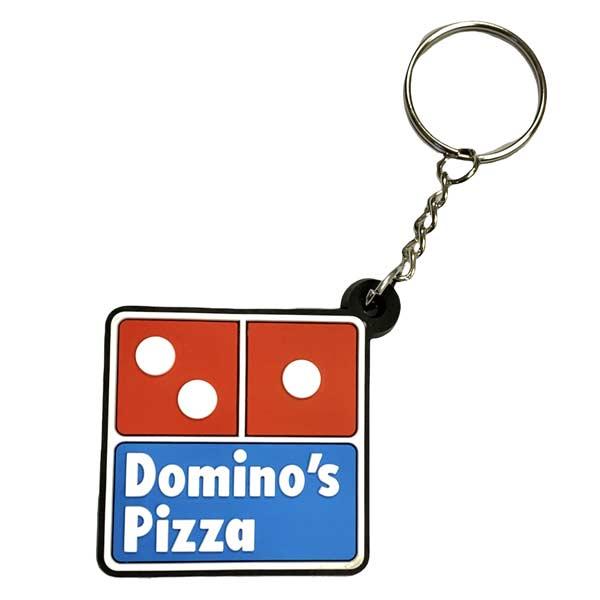 ラバー キーホルダー ドミノピザ Domino&apos;s Pizza キーリング アメリカン雑貨