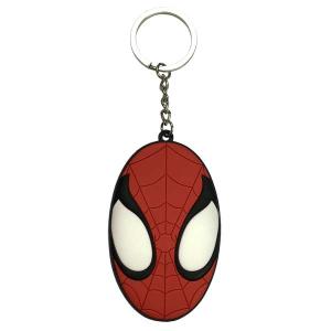 ラバー キーホルダー スパイダーマン フェイス Spiderman キーリング アメリカン雑貨｜choppers