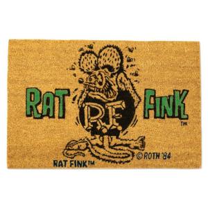 ラットフィンク コイヤーマット Rat Fink アメリカン雑貨 MOONEYES ムーンアイズ インテリア ガレージ 車 バイク アメリカ雑貨 ピンスト エドロス