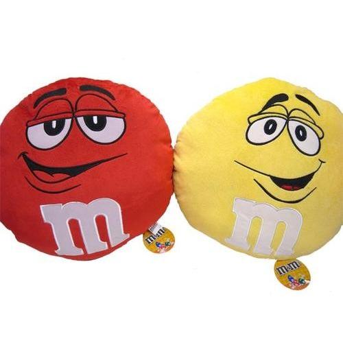 M&amp;M&apos;s クッション 2個セット レッド イエロー アメリカ雑貨 アメリカン雑貨