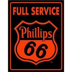 FULL SERVICE Philips66 2553 ブリキ看板 ティンサインプレート フィリップス66 アメリカン雑貨 アメ雑｜choppers