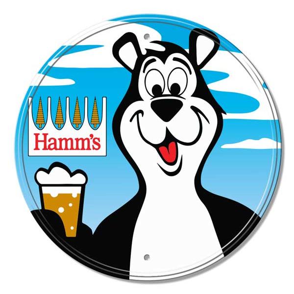 Hamm&apos;s BEER 2639 アルミ看板 ティンサインプレート ラウンドサイン アメリカン雑貨 ...