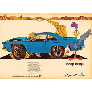 ポスター Plymouth ロードランナー Road Runner アメリカン雑貨 インテリア 装飾 アメ雑 ガレージ｜choppers