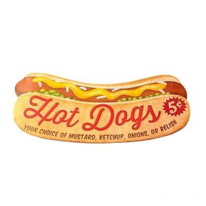 エンボス 看板 ビッグ TINサイン HOT DOG ホットドッグ BIG TIN SIGN アメリ...