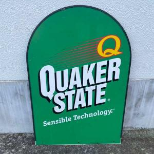 ヴィンテージ 看板 [S-59] Quaker State 両面サイン 看板 クエーカーステート モーターオイル　ストリートサイン アメリカン雑貨｜choppers