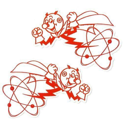 Reddy Kilowatt　レディキロワット LR (ms043) ミニレーシングデカール・ステッ...