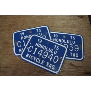 ハワイ ホノルル バイシクル プレート ブルー 1975年 ハワイアン雑貨