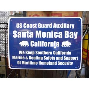 プラスチック看板 Santa Monica Bay サンタモニカベイ CA-40 ガレージ雑貨 アメリカン雑貨 世田谷ベース｜choppers