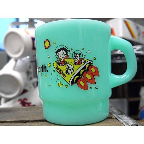 BETTY BOOP 【GR】　ミルキースタッキングマグカップ　ジェードカラー プラスチックマグ ア...