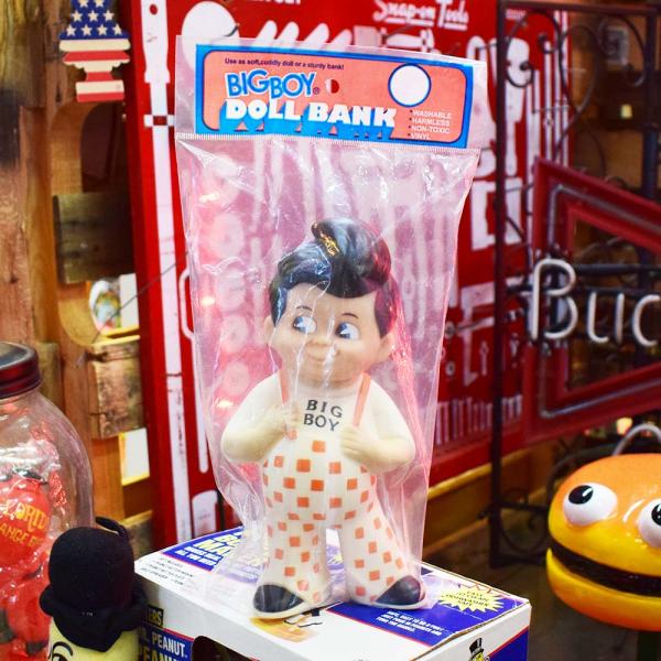 【Big Boy コインバンク】ビッグボーイ 貯金箱 / ソフビ ハンバーガー インテリア スタチュ...