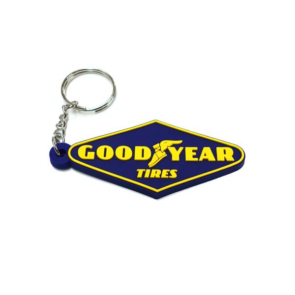 ラバーキーホルダー GOOD YEAR (3.1x8.1cm) キーリング アメリカン雑貨