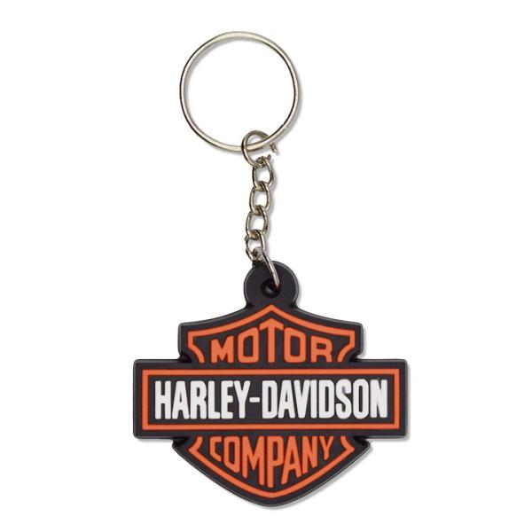 ラバーキーホルダー HARLEY DAVIDSON B&amp;S (5.5×5cm) ハーレーダビッドソン...
