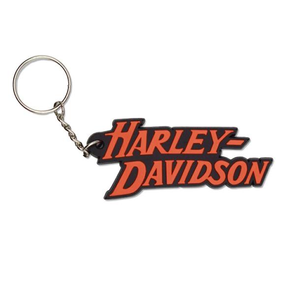 ラバーキーホルダー HARLEY DAVIDSON (7.8×3.3cm) / キーリング アメリカ...