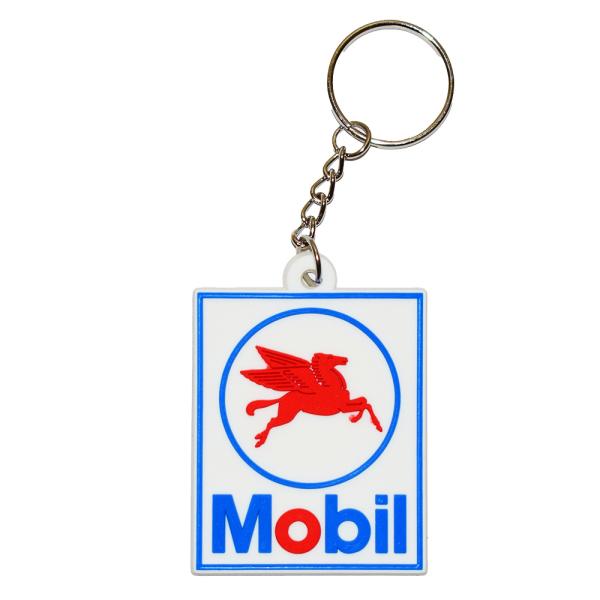【メール便可】ラバーキーホルダー Mobil (4.4x4.6cm) / モービル キーリング アメ...