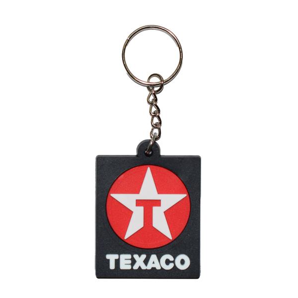 【メール便可】ラバーキーホルダー [テキサコ] TEXACO (4.1×5.5cm) / オイル バ...