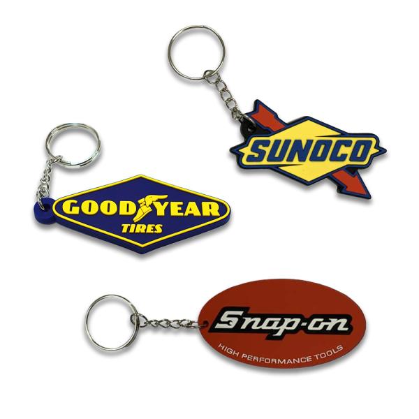 アメリカンラバーキーホルダーお得な3個セットA / GOOD YEAR SUNOCO Snap-on...