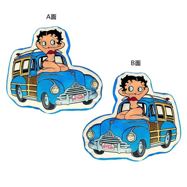 【BETTY BOOP ダイカット クッション】 CAR /ベティ ブープ ピロードール アメキャラ...