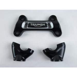TRIUMPH純正 ハンドルバークランプ トライアンフハンドルバークランプキット、25.4 - ブラック