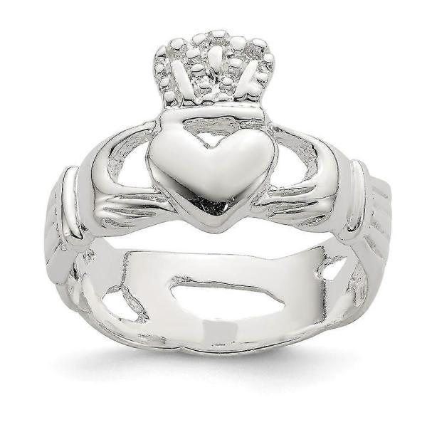 925スターリングシルバーポリッシュソリッドアイルランドのクラダケルトノットリングジュエリーギフト互...