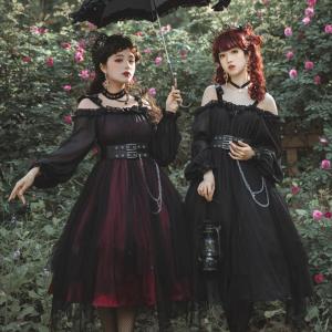 ゴシック ワンピース 黒 ロング レディースファッション の商品一覧 ファッション 通販 Yahoo ショッピング