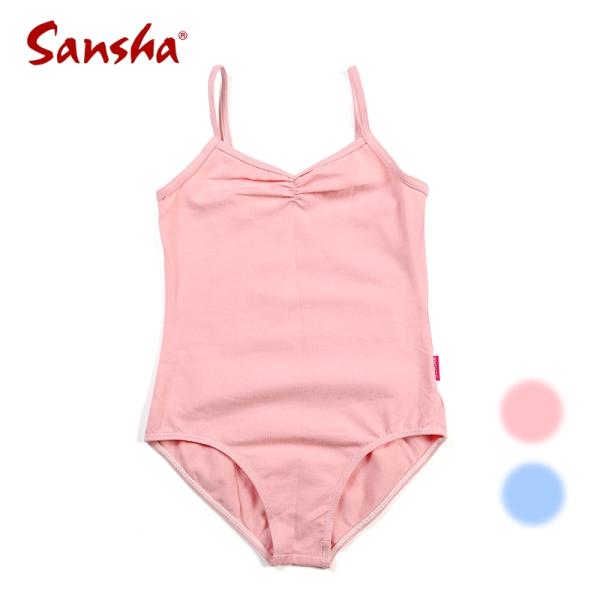 正品三沙Sansha児童舞踊服バレエ練習着サスペンダー連体服ライカ綿体操服