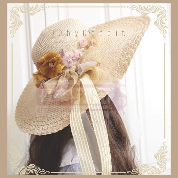 ruby rabbit可露麗オリジナルロリータワイドエッジリゾート麦わら帽子甘系森林系