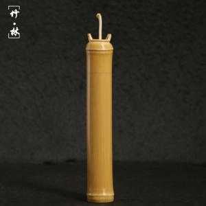 作り彫刻老玉竹香筒頂部天然一体香線型竹彫刻小香炉