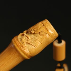 名家李小双純の手作業浅浮彫ソリッド老玉竹手提げ...の詳細画像2