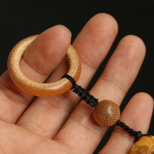 彫り釘老竹根仏手ストラップ竹彫り小物ハンドルキ...の詳細画像4