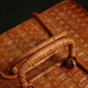 浙工師傅編み竹編み茶器収納バッグ携帯茶道ストック茶箱の詳細画像2