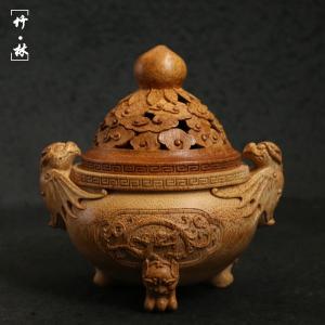 の名家、張念超純の手作り精工満彫老竹根コウモリ...の詳細画像1