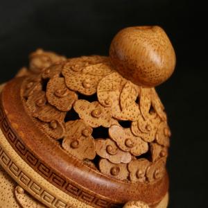 の名家、張念超純の手作り精工満彫老竹根コウモリ...の詳細画像4