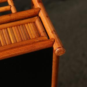 作り精工製天然紅湘妃竹茶台文玩品収納博古棚竹製茶棚の詳細画像4