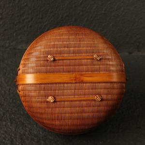 浙工師傅作り精工編み天然竹糸円形茶器収納バスケ...の詳細画像5