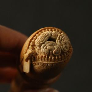 の名家李攀純の手作り立体透かし彫り円形彫刻ソリ...の詳細画像4