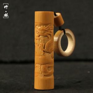 劉雷作り浅浮き彫り「祥龍」ソリッド竹の手で竹の彫刻をして遊ぶ